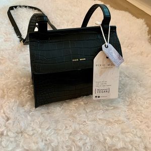 NWT Pixie Mood Black Croc Crossbody Christy Purse